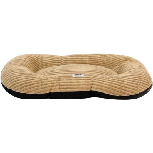 Coussin ovale antidérapant velours côtelé sable 110x70x80cm