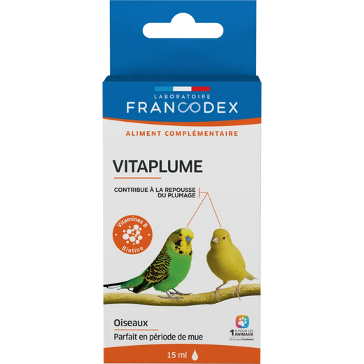 FRANCODEX Vitaplume Complément Plumage Oiseaux 6x15ml