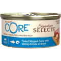 WELLNESS CORE Signature Selects Nourriture humide pour chat Thon Crevettes 79g