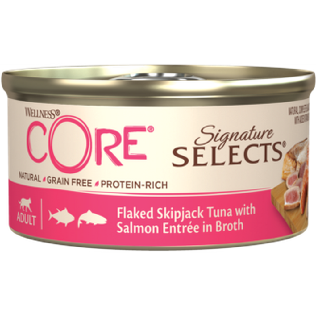 WELLNESS CORE Signature Selects Nourriture Humide pour Chat Thon Saumon 79g