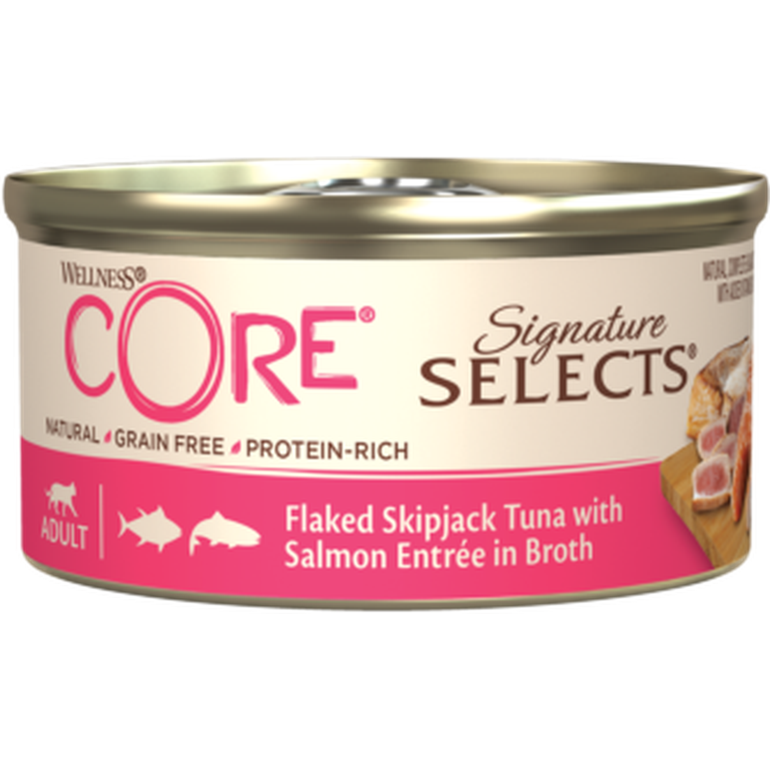 WELLNESS CORE Signature Selects Nourriture Humide pour Chat Thon Saumon 79g