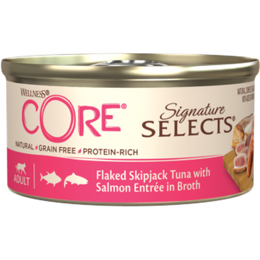 WELLNESS CORE Signature Selects Nourriture Humide pour Chat Thon Saumon 79g
