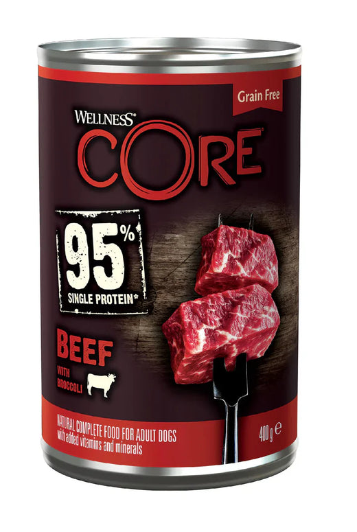 WELLNESS CORE 95% Meat Nourriture humide Boeuf et Brocoli 400g