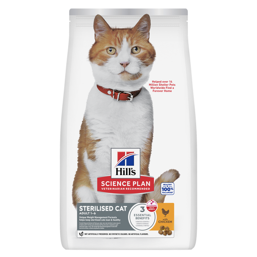 HILL'S Science Plan Sterilised Cat Croquettes pour chat adulte stérilisé au poulet 1,5 kg